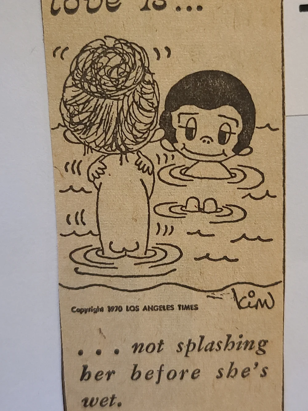 Vintage Cartoon Wall Art - Tan Print Old Newspaper Clipping